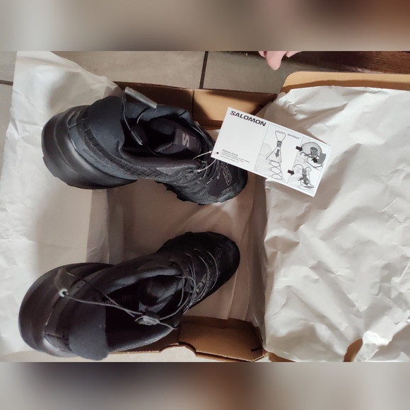 New! Salomon Ladies' Women Girls Speedcross 6 Shoe Black Color QuickLACE NWT NIB - Picture 8 of 12